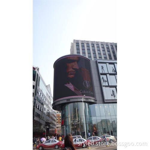 SRY led screen alibaba china p10 curtain/curve/scrolling led signs transparent led video screen